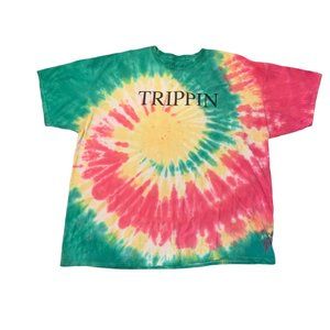 Fort Knox Tye Dye Trippin Unisex T-Shirt Size 3XL Made in Haiti Colorful Hippie